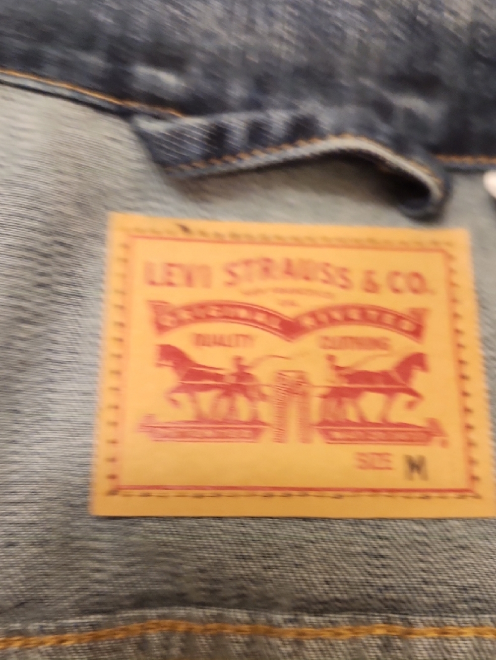 Women's Mid Wash Blue Denim Jacket Medium - Picture 5 of 8